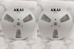 New One Pair black Akai 7” tape reel Light Metal Aluminum Take Up Reel