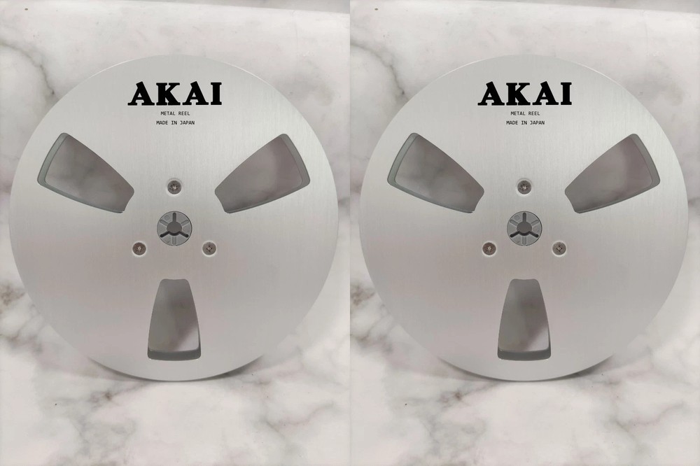 New One Pair Sliver Akai 7” tape reel Light Metal Aluminum Take Up Reel