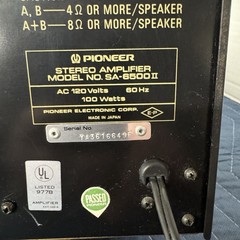 PIONEER SA-6500 II INTEGRATED AMPLIFIER – SERVICED – CLEANED – TESTED
