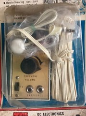 VTG NOS AudioTex Remote Sound Control Earphones GC Electronic Personal Listening
