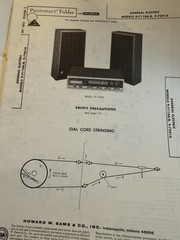 Sam’s Photofact Model 9-7201A General Electric Dial Cord Stringing October 1976
