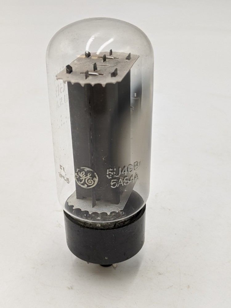 General Electric GE 5U4GB 5AS4A Rectifier Vaccuum Tube Vintage Audio Electronic
