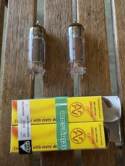 Pair Apex JJ Electronic EL84 Vacuum Tubes w/ Boxes Guitar Amp Etc
