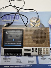 Vintage GE 7-4956B General Electric Alarm Clock Radio Cassette Tape Recorder