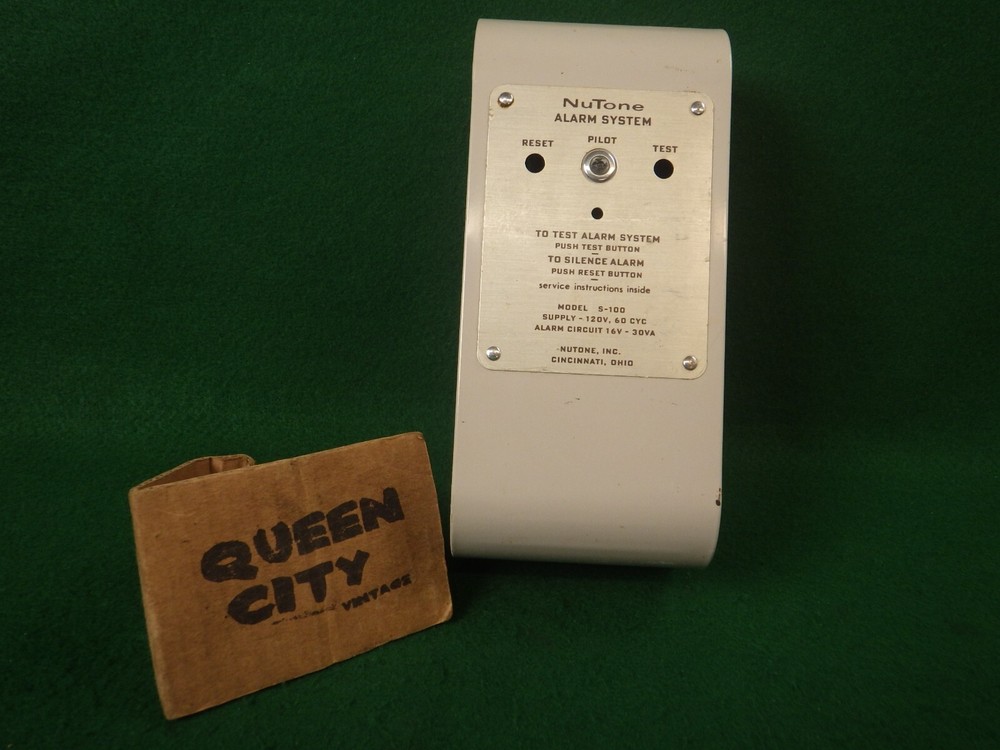 Vintage Nutone Alarm System Control Box S-100, NOS? Silver Brushed Finish