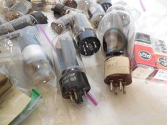 Vintage Lot of 60 Various Brands Radio/TV Vacuum Tubes RCA GE Sylvania & others