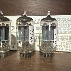 Matching Quad Sylvania JAN 5814A Audio Tubes NOS NIB TV7 Tested Very Strong