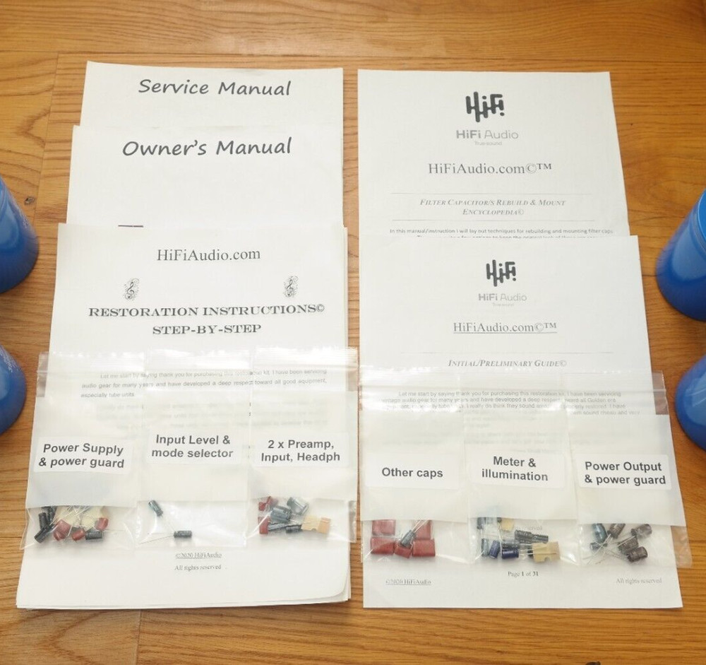 McIntosh MC2500 amp amplifier rebuild restoration recap service kit fix repair