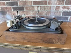 🍊Vintage 1963 Garrard Type A II Turntable Record Player on Wood Base NICE
