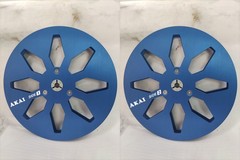 One Pair 7” Akai Tape Reel Silvery Aluminum Reel to Reel Empty Take up Reel