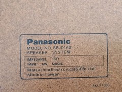 Vintage Panasonic SB-D160 Bookshelf Speaker System Set Works Wires Cut See Photo