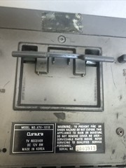 Vintage Osaka KTV-1010 Deluxe Portable 5” B&W CRT TV 1985 Korea Retro