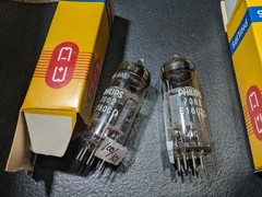 One Matched Pair Rare 7062 / E180CC (12AT7) Tubes Philips, SQ Heerlen,Holland