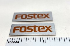 Fostex Speaker Grill Badges Custom Made Silver Aluminum Pair