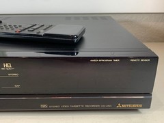 Parts Repair Only Mitsubishi HS-U50 VCR w/ OEM Remote Control Box VHS Player