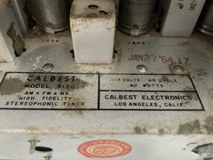 Calbest AM/FM/MX Stereophonic Tuner Model 9150