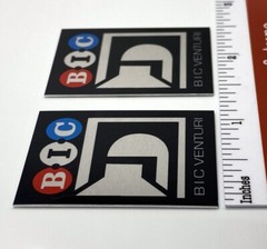 BIC Venturi Speaker Grille Badges Pair Custom Made Aluminum