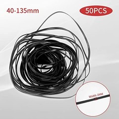 Cassette Recorder Rubber Belts 50 Pack 2mm Width 40-135mm Flat Drive Belt Repair