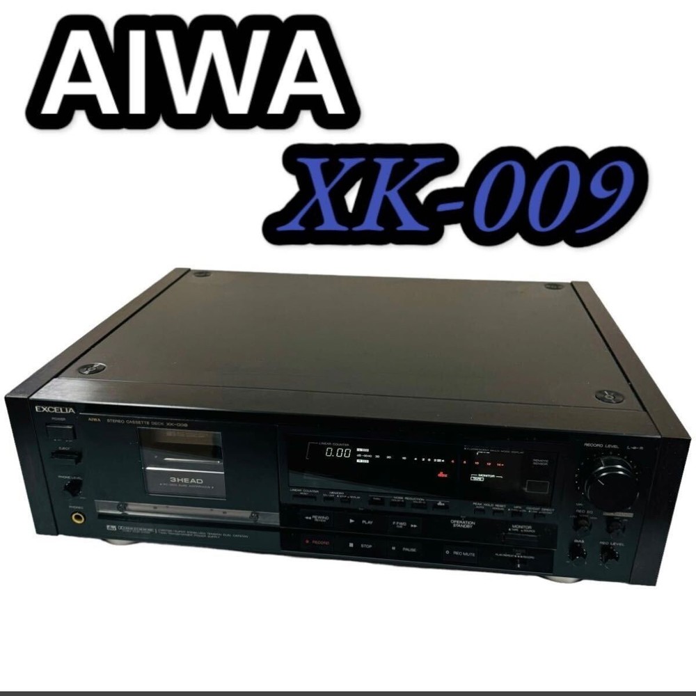 Junk AIWA EXCELIA XK-009 Stereo Cassette Deck Black