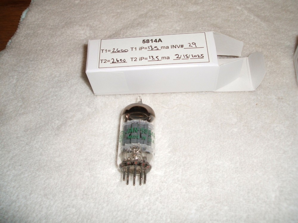 (1) GE 5814A Vacuum Audio Radio Tube Tested NOS Hickok 580A Tested