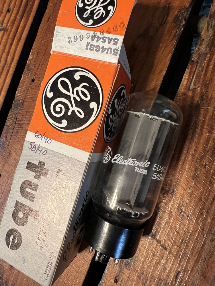 Vintage GE USA 5U4GB / 5AS4A Tube NOS