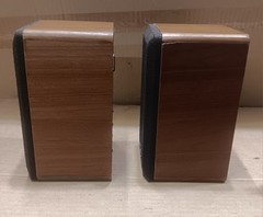 Vintage Realistic Minimus 7W Speakers Cat No 40-2039C Walnut Wood 8 Ohms 40W Max