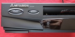VTG Mitsubishi HS-U445 VHS Hi-Fi VCR 4 Head Video Cassette Recorder RCA Tested