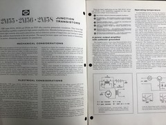 Vintage 1956 CBS Power Transistors Manual 2N155 2N156 2N158 Booklet