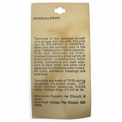 Radio Shack Molded Nylon Connector Male 274-224 Archer 2.4mm Pins – NEW