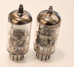Two Dutch Bugle Boy ECC88/6dj8 Amplitrex tested-Quiet-good for phono application