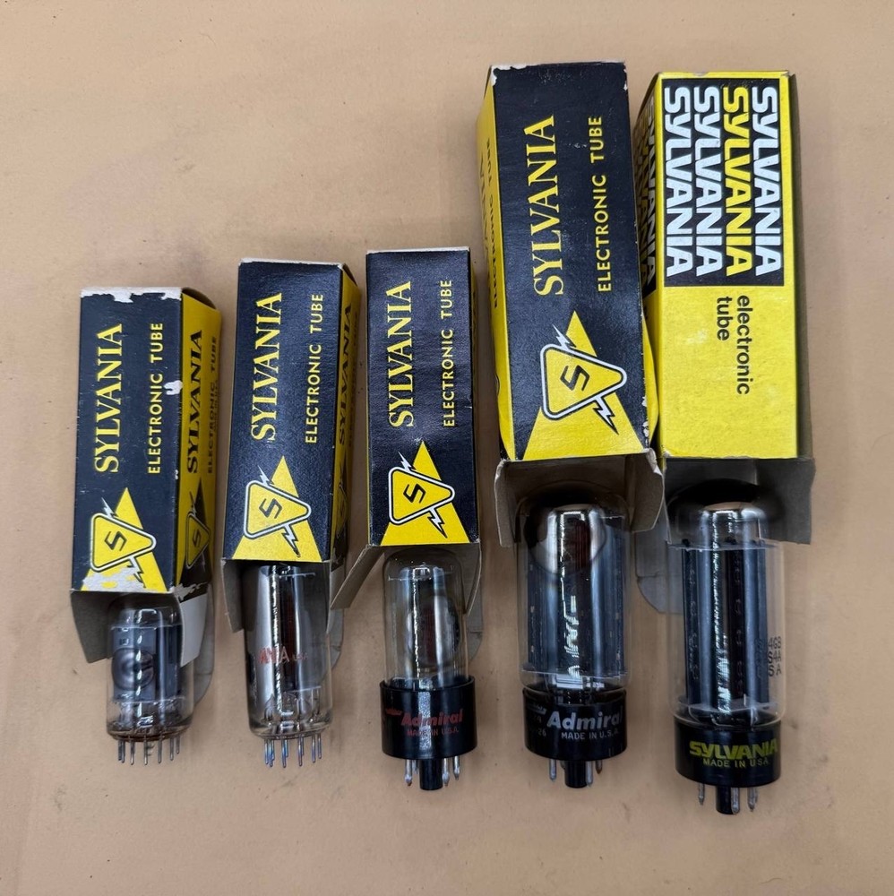 Vintage NEW Sylvania Vacuum Tube Lot 5U4GB 5AS4A 6DW4 6AX4GTB 7JZ8 – RE