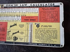 Vintage 1960’s Ohms Law Calculator