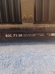 Bic Lux Corp 71/3R Stereo Receiver, Powers Up, Parts Or Repair, Read