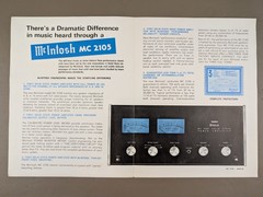 McIntosh MC 2105 Solid State Stereo Amplifier Brochure D-1583