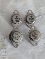 Genuine MATCHED 4 Motorola ON SEMI MJ21194G & MJ21193G NOS Output Transistors