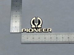 Pioneer Reciever And Equipment Badge Logo Emblem – 2 Inch Brushed Gold