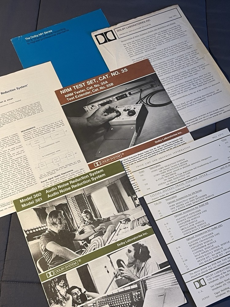 ✨Dolby – Noise Reduction✨- Original sales literature 1967 1972!!