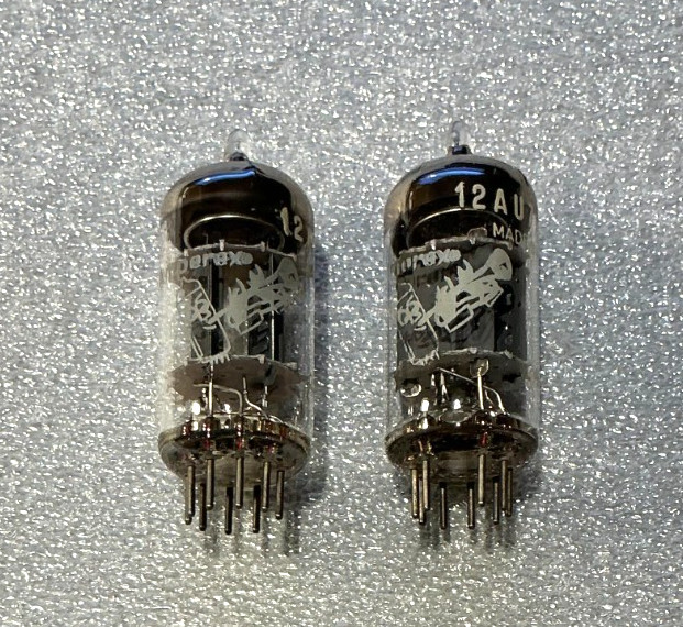Pair Amperex Bugle Boy 12AU7/ ECC82