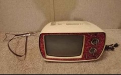 Vintage Philco Television – Rare Red Paisley Design – Fully Functional