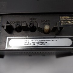 RCA TV 9″ Portable Analog B&W Tested POWERS ON 336H 2813833-1 Made In TAIWAN