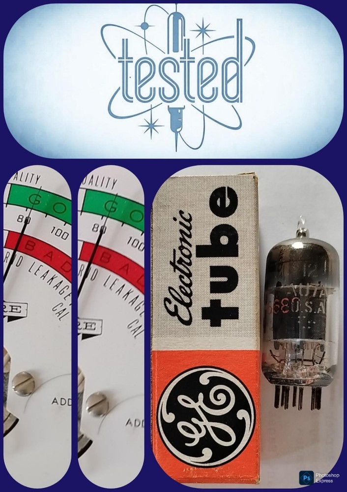 GE 12AU7WA 6189 Vacuum Tube TESTED 80/80 Military Grade Fender McIntosh Ampeg