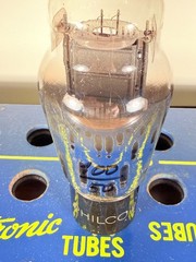 Philco Type 47 Engraved Base Black Plate Tested Like NOS Tube