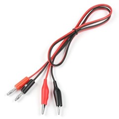 Banana Plug to Clip Cable Set Test Leads 80cm for Multimeter Power Supplies