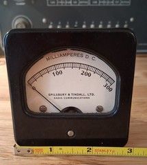 Rare Spilsbury & Tindall, Ltd. Analog DC milliampere panel meter 0-300 (Tested)