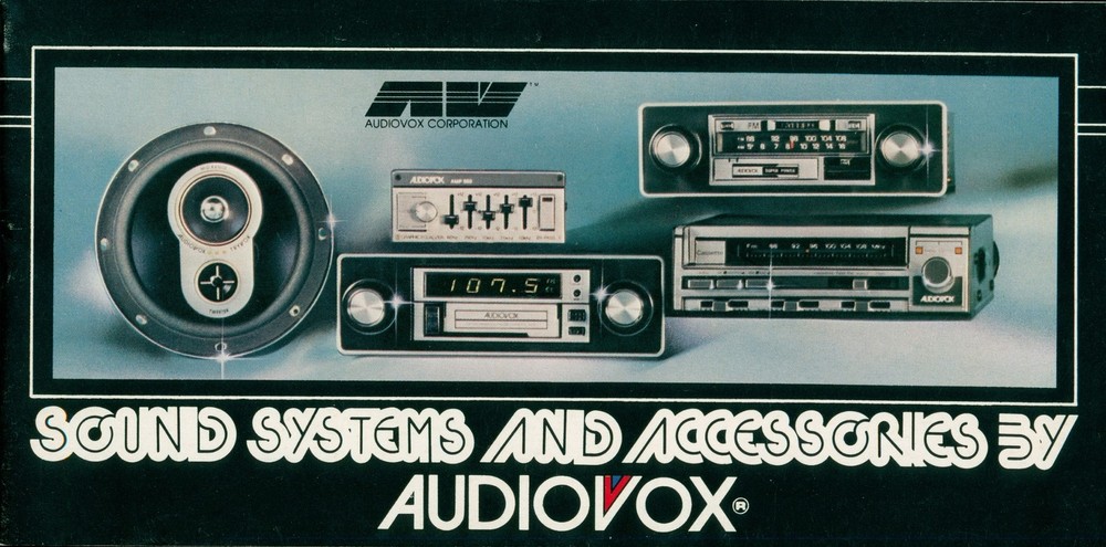 1979 Audiovox Car Stereo Color Glossy Catalog 8 Track Cassette CB Radio Speakers