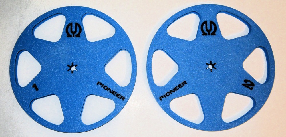 Pioneer 7″ Plastic Blue Empty Tape Reel For Reel Tape Recorders 1/4″ Set of 2
