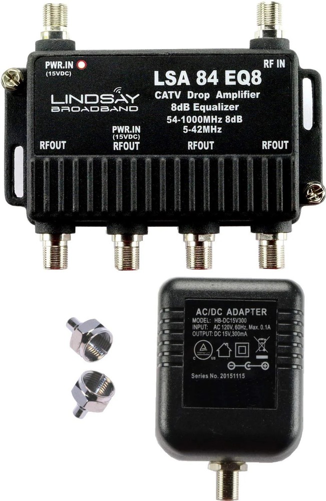 TV Antenna Booster 4-4-Port Antenna Distribution Amplifier Indoor/Outdoor