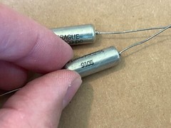 2 NOS Vintage .047 uf 200v Sprague 118P Vitamin Q Capacitors (Qty)