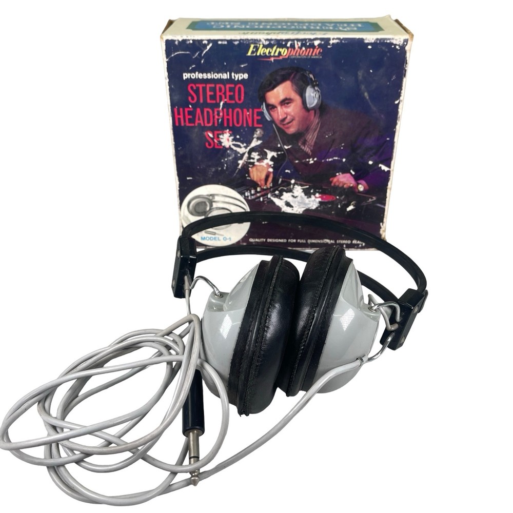 Vintage Electrophonic 0-1 Professional Hi-F Stereo Headphones Morse Japan