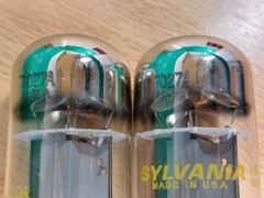 Matched Pair of Sylvania 7027A NOS NIB Vacuum Tubes